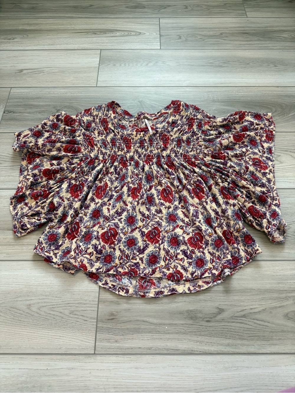 NWOT Free People Ruffled Up Top - Picture 2 of 3